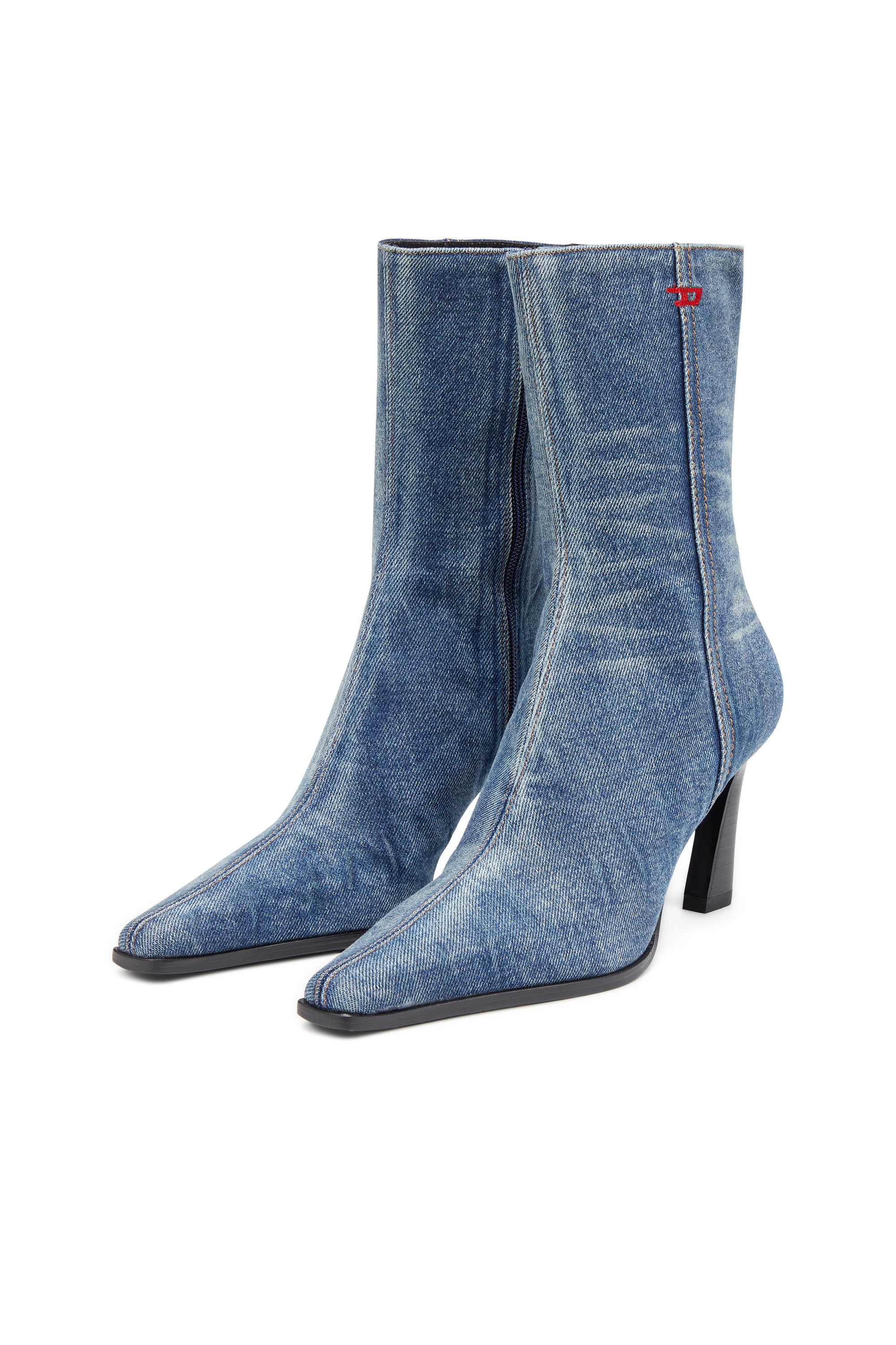 Diesel - D-ALLAS BT, Woman's D-Allas-Ankle boot in washed denim in Blue - 7