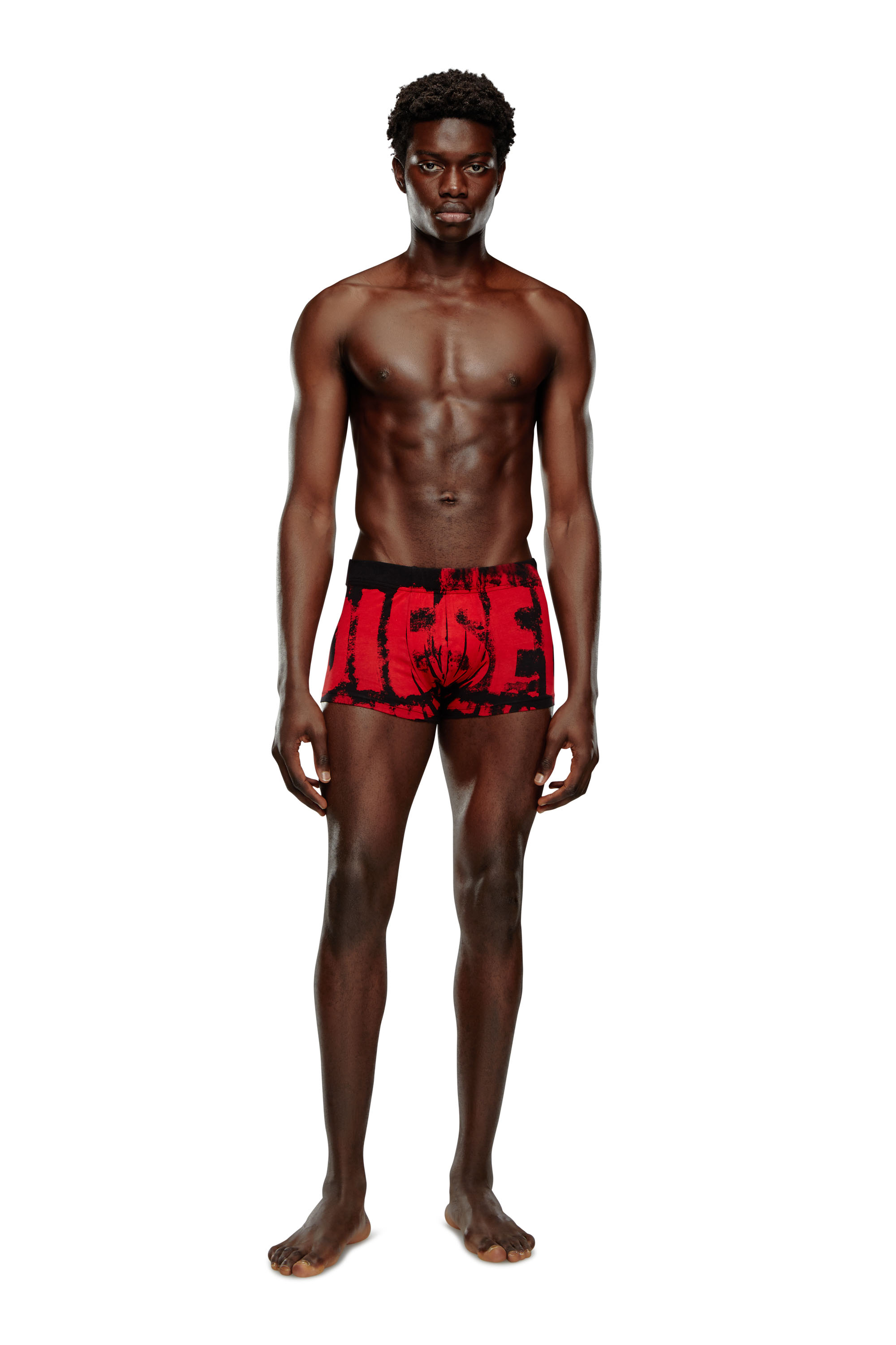 Diesel - UMBX-DAMIEN, Man's Boxer briefs with blurry Super Logo in Blue/Red - 1