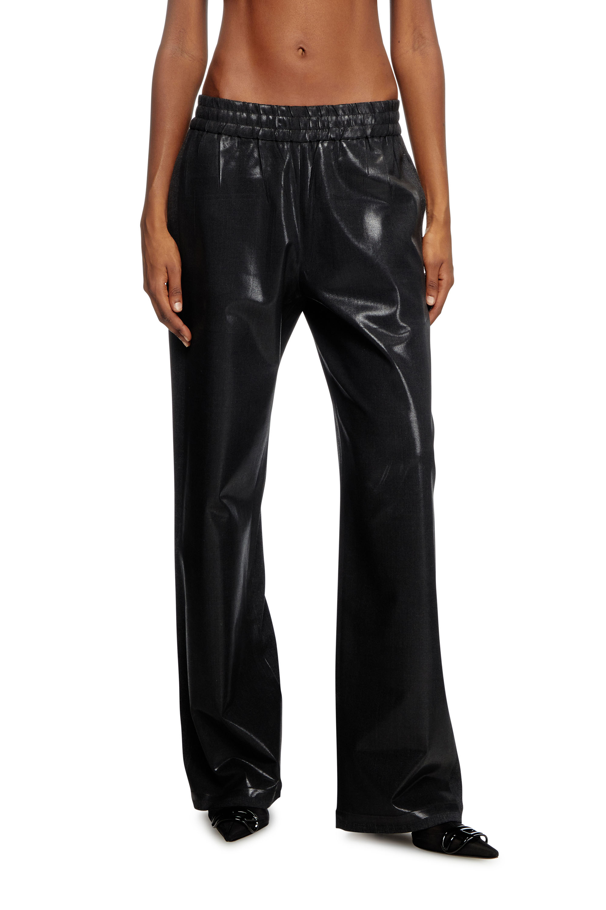 Diesel - P-DREY, Woman's Loose fit tailored track pants in Black - 1