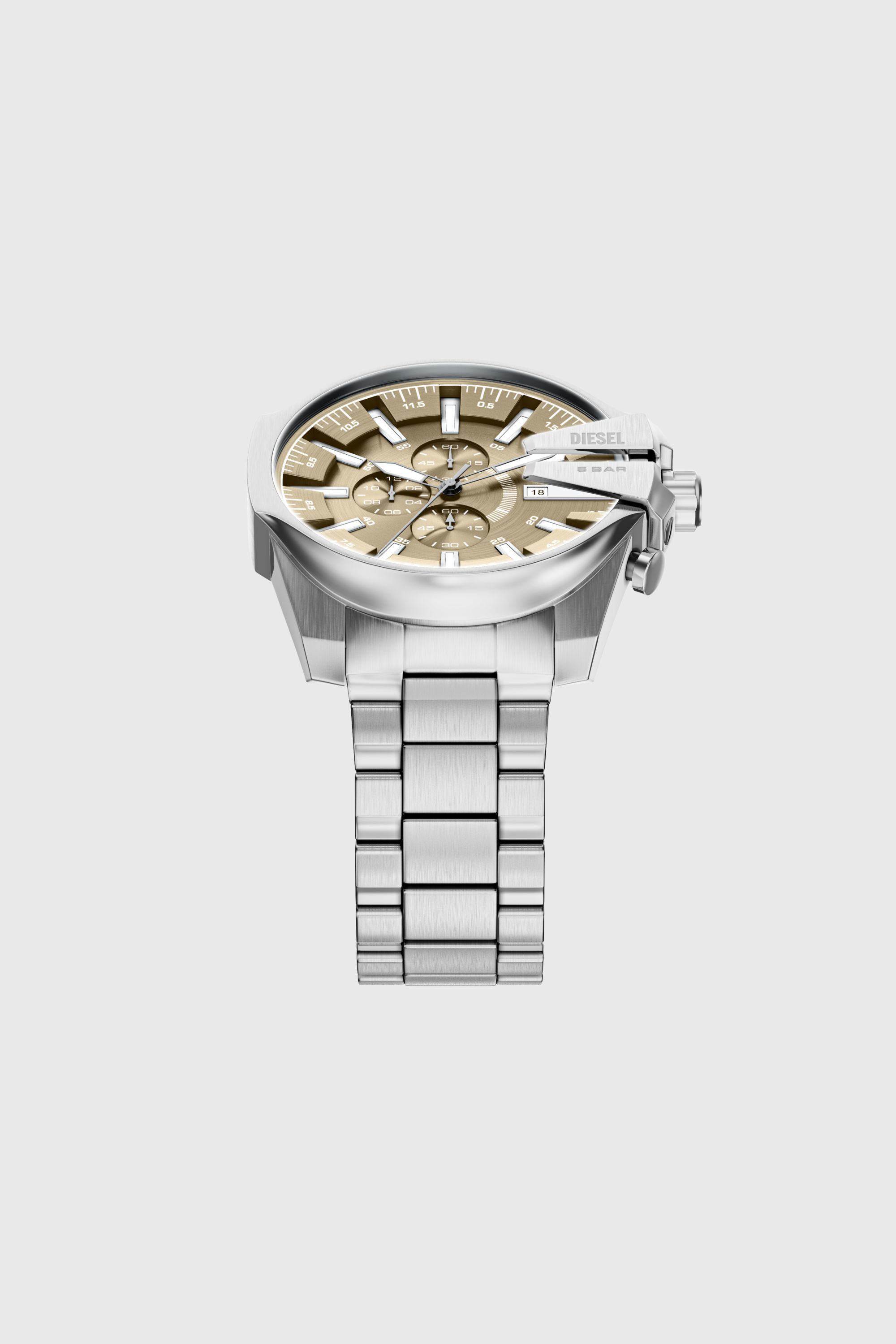 Diesel - DZ4702 WATCH, Man's Mega Chief Slim Chronograph Stainless Steel Watch in Silver - 4