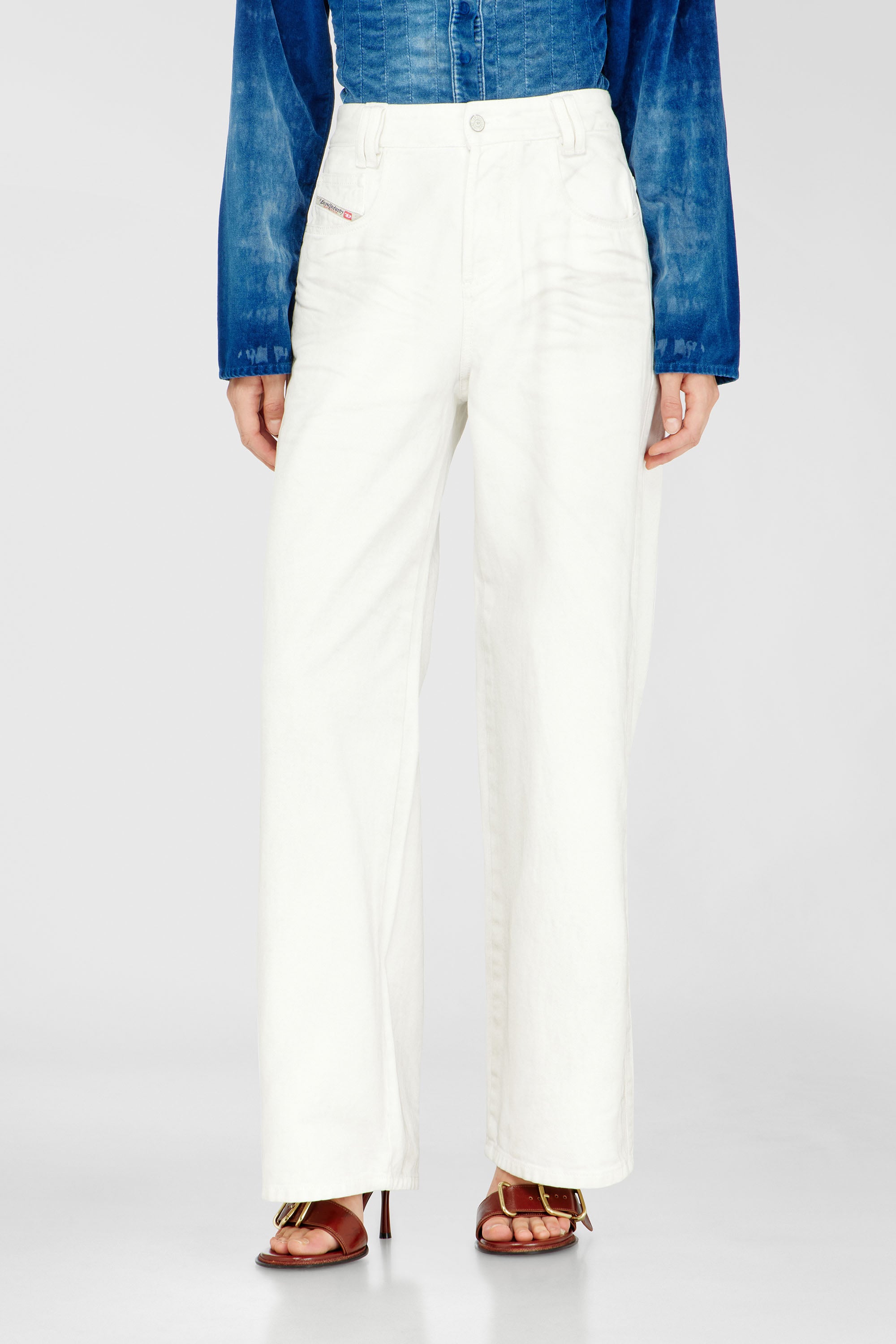 Diesel - Unisex's Relaxed Jeans 1982 D-Hakou 007GG, White - 1