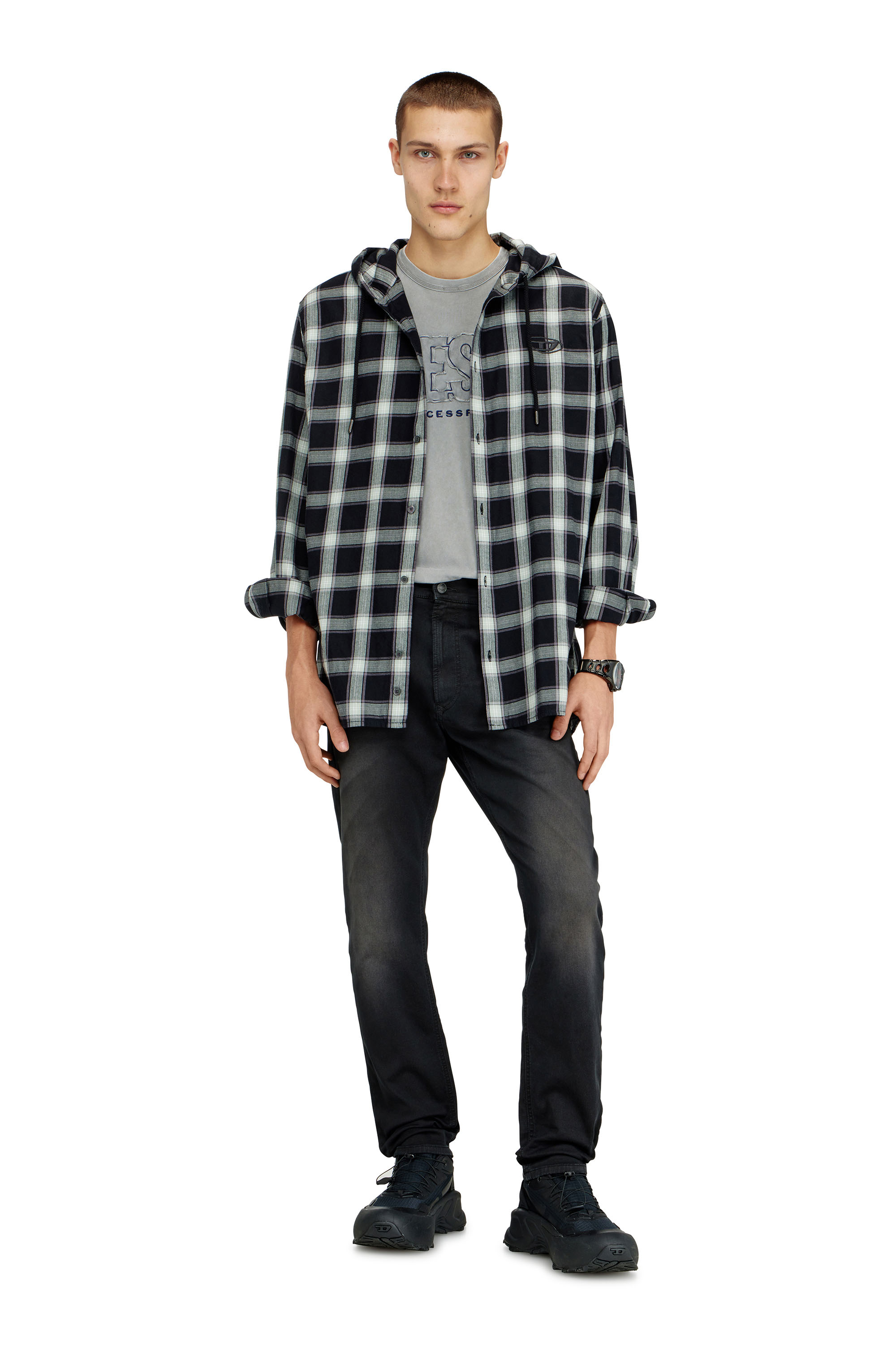 Diesel - Man's Regular 2032 D-Krooley-BW Joggjeans&reg; 0670M, Black - 1