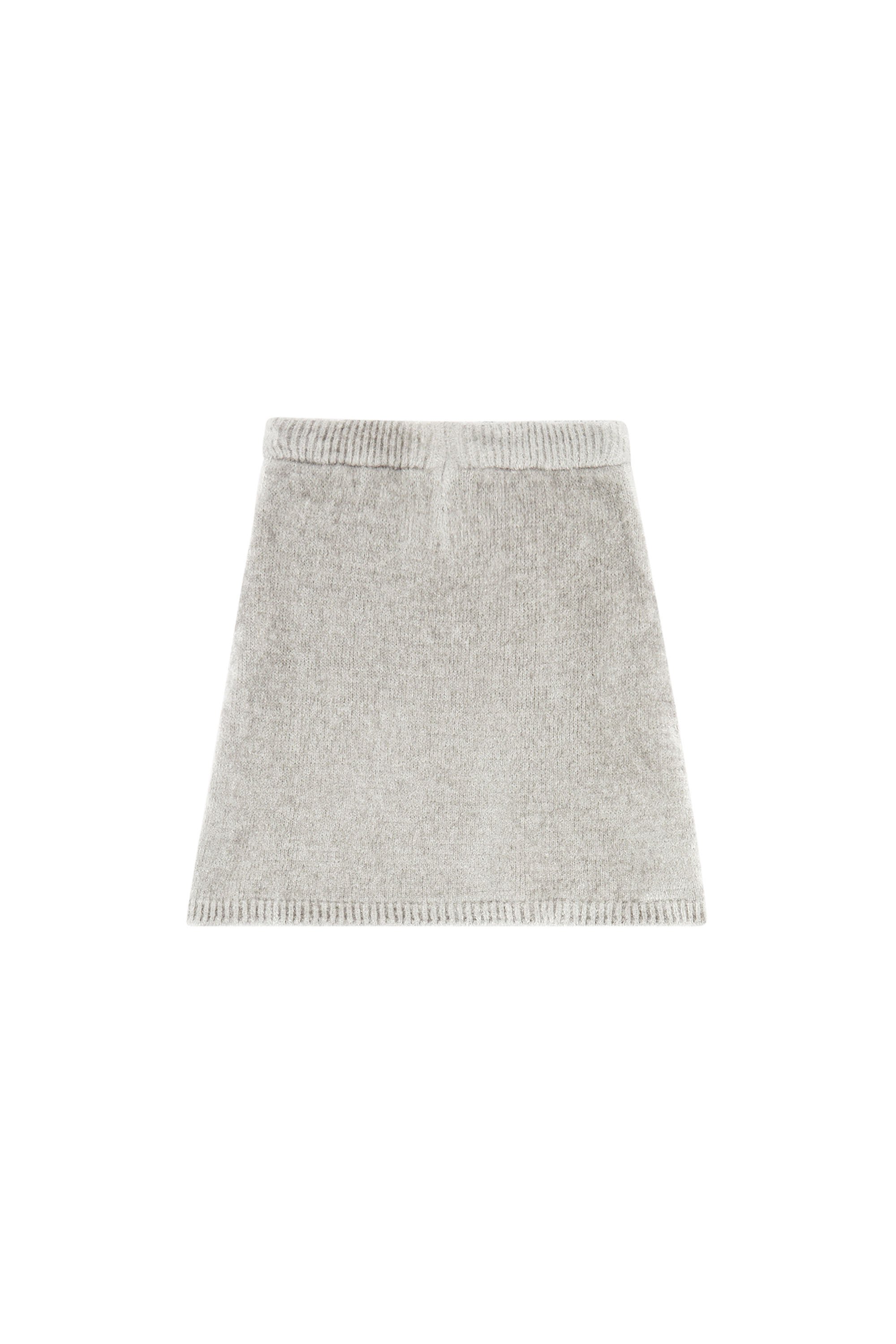 Diesel - M-CODY, Woman Short skirt in fuzzy chenille in Grey - Image 3