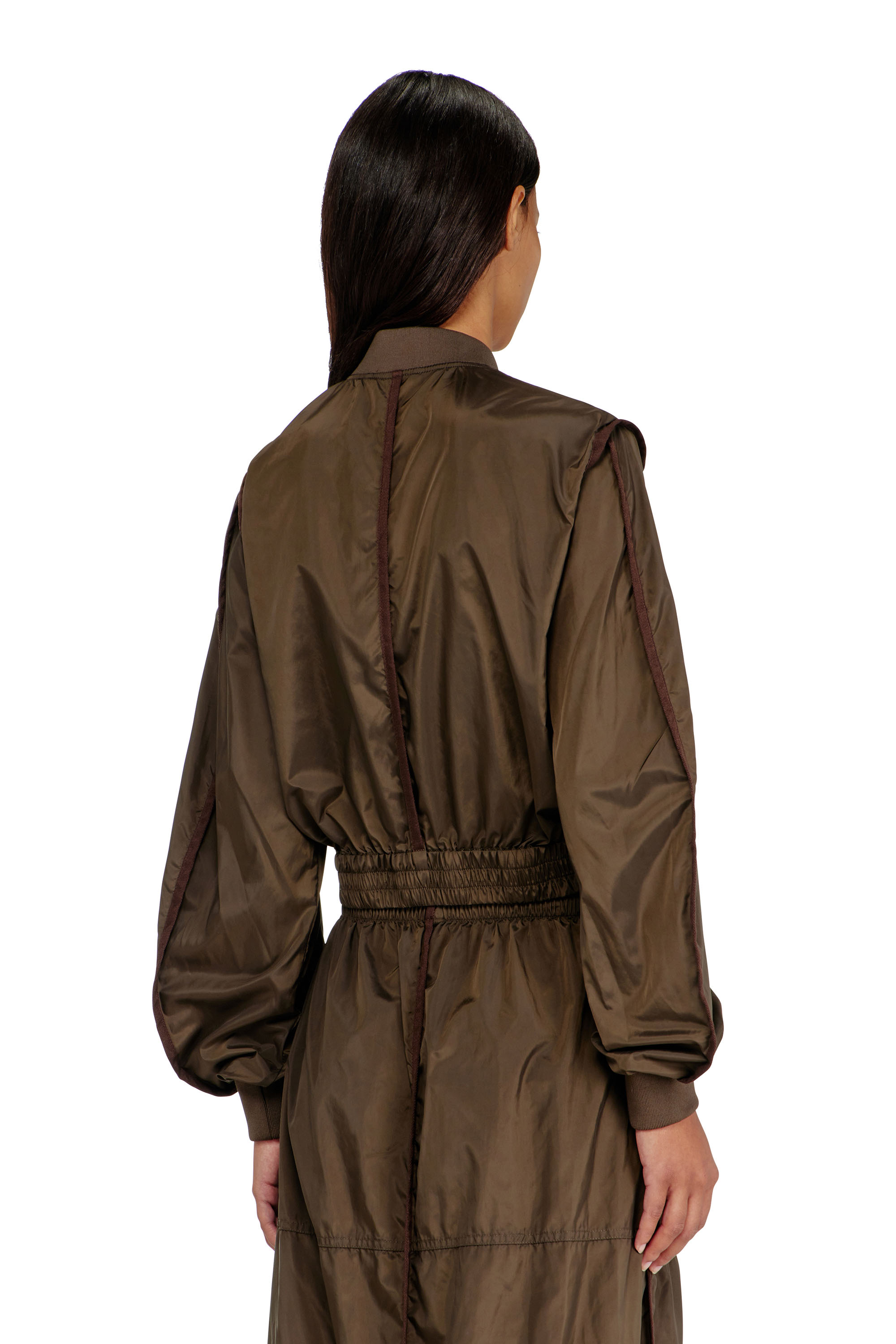 Diesel - G-OTHAM, Woman's Nylon jacket with tonal taping in null - 4