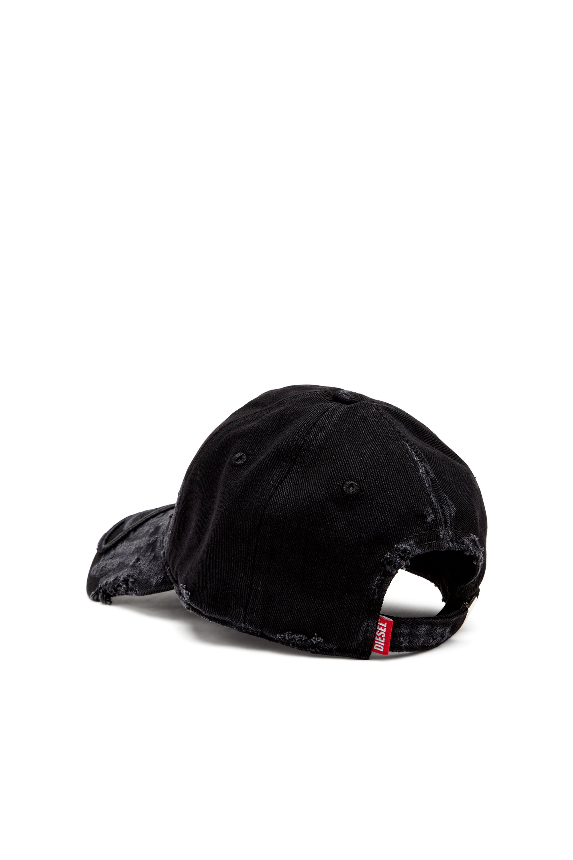 Diesel - C-ODY, Man's Distressed denim baseball cap in Black - 2