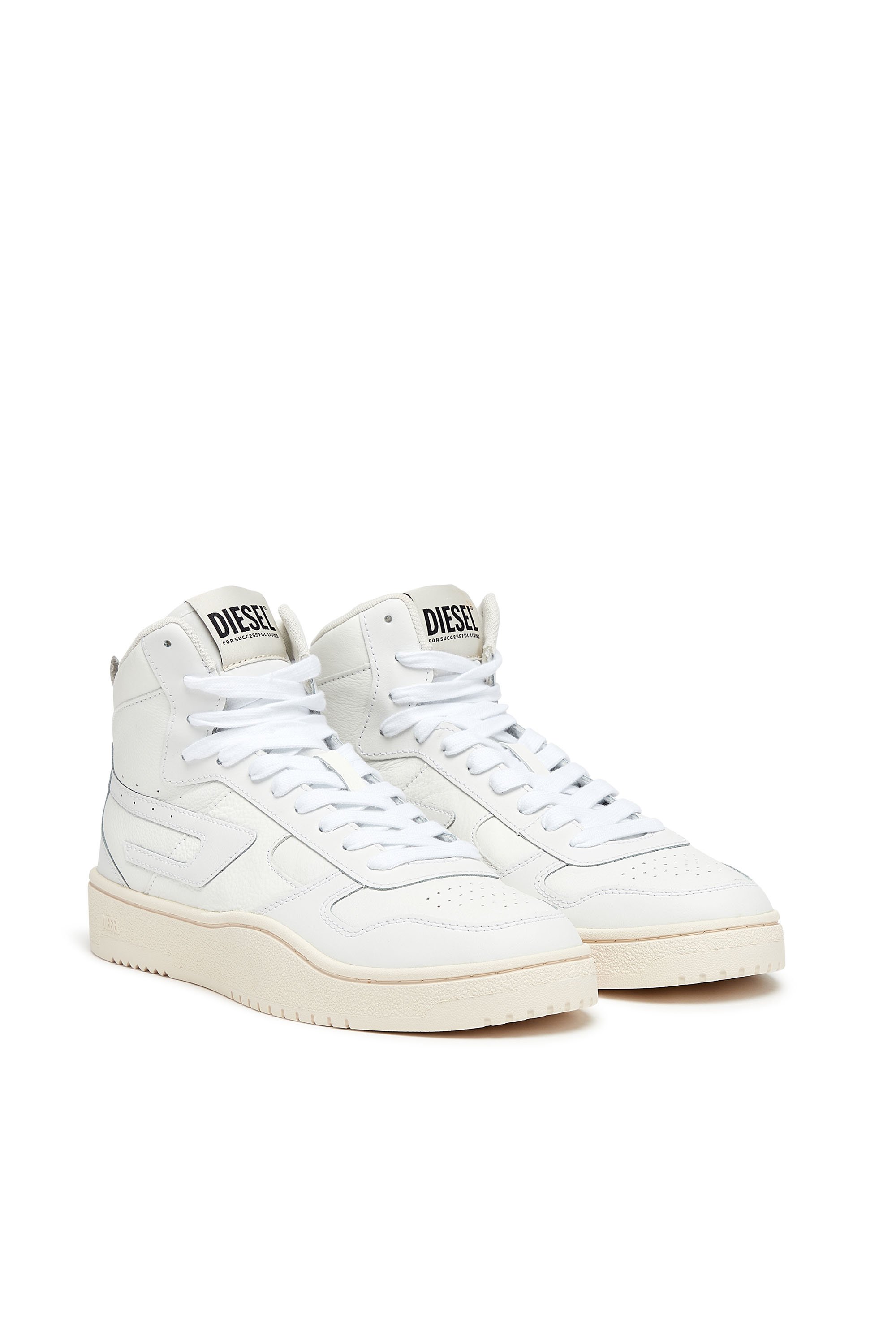 Diesel - S-UKIYO V2 MID, Man's S-Ukiyo V2 Mid - High-top sneakers with D branding in White - 2