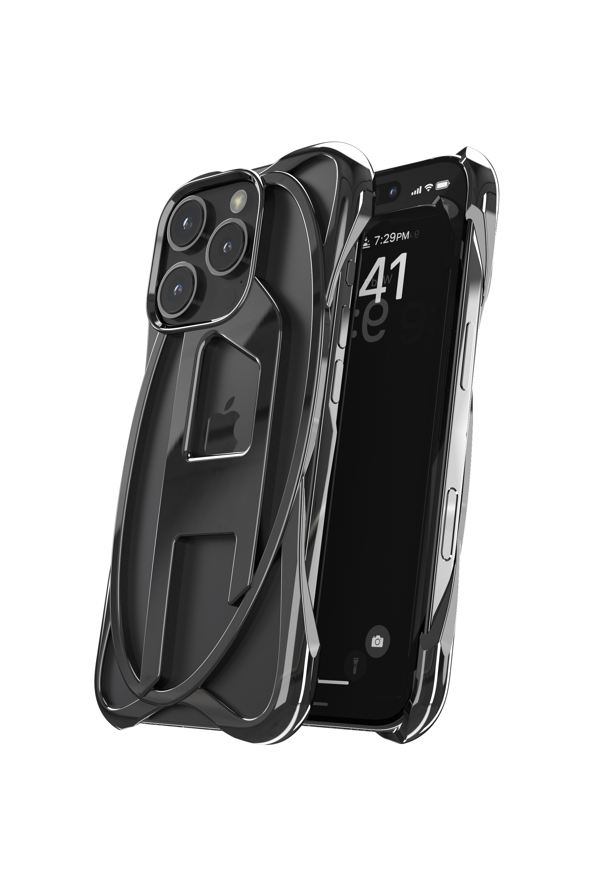 Diesel - 60268 CAGED D CASE, Unisex's Caged D Case iPhone 16 Pro in Black - 3