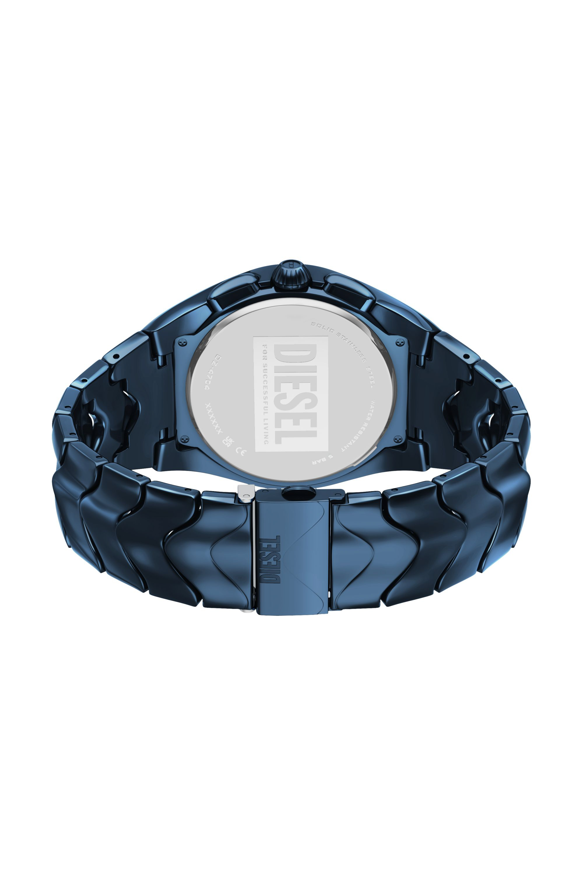 Diesel - DZ4704 WATCH, Man's Mercurial Chronograph Blue Stainless Steel Watch in Black/Blue - 5