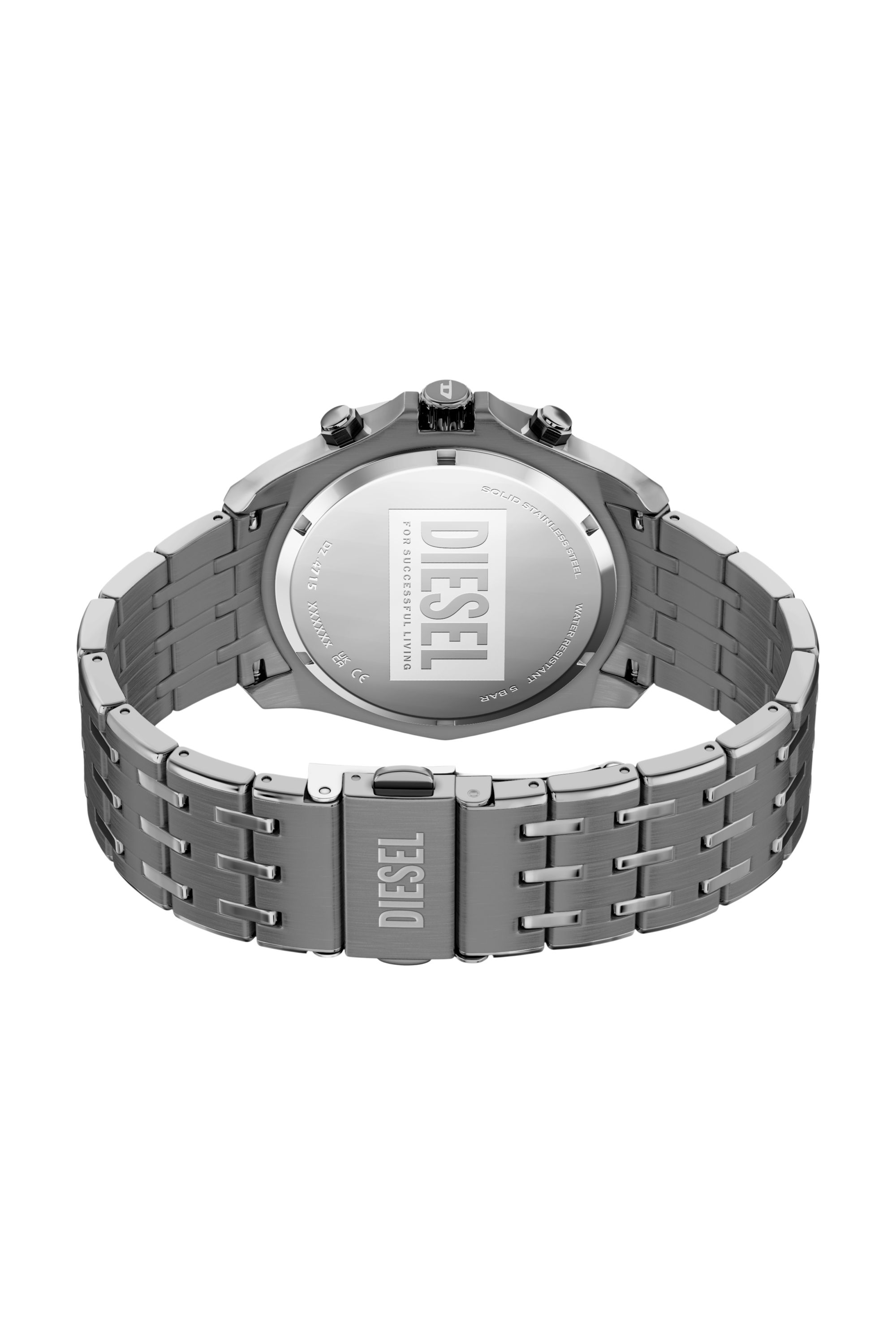 Diesel - DZ4715 WATCH, Man's Stinger gunmetal stainless steel watch in Dark grey - 4