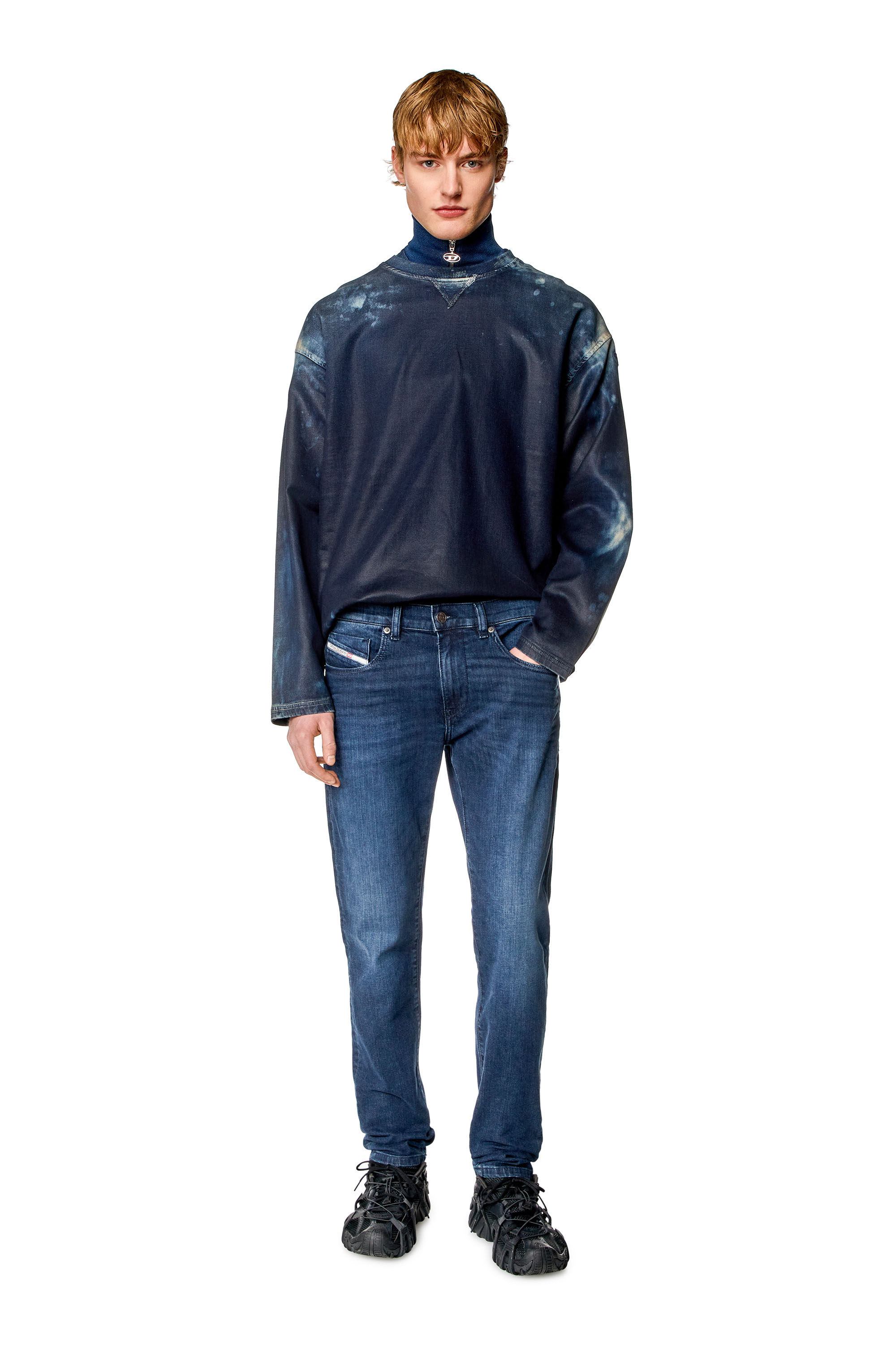 Diesel - Slim Jeans 2019 D-Strukt 0CNAA, Dark Blue - Image 2