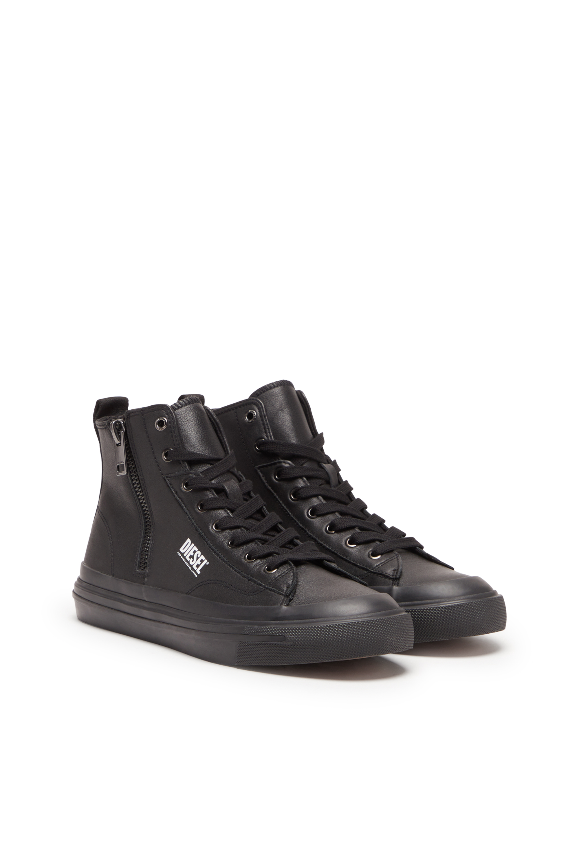 Diesel - S-ATHOS DV MID, Man's S-Athos Dv Mid - High-top sneakers with side zip in Black - 2