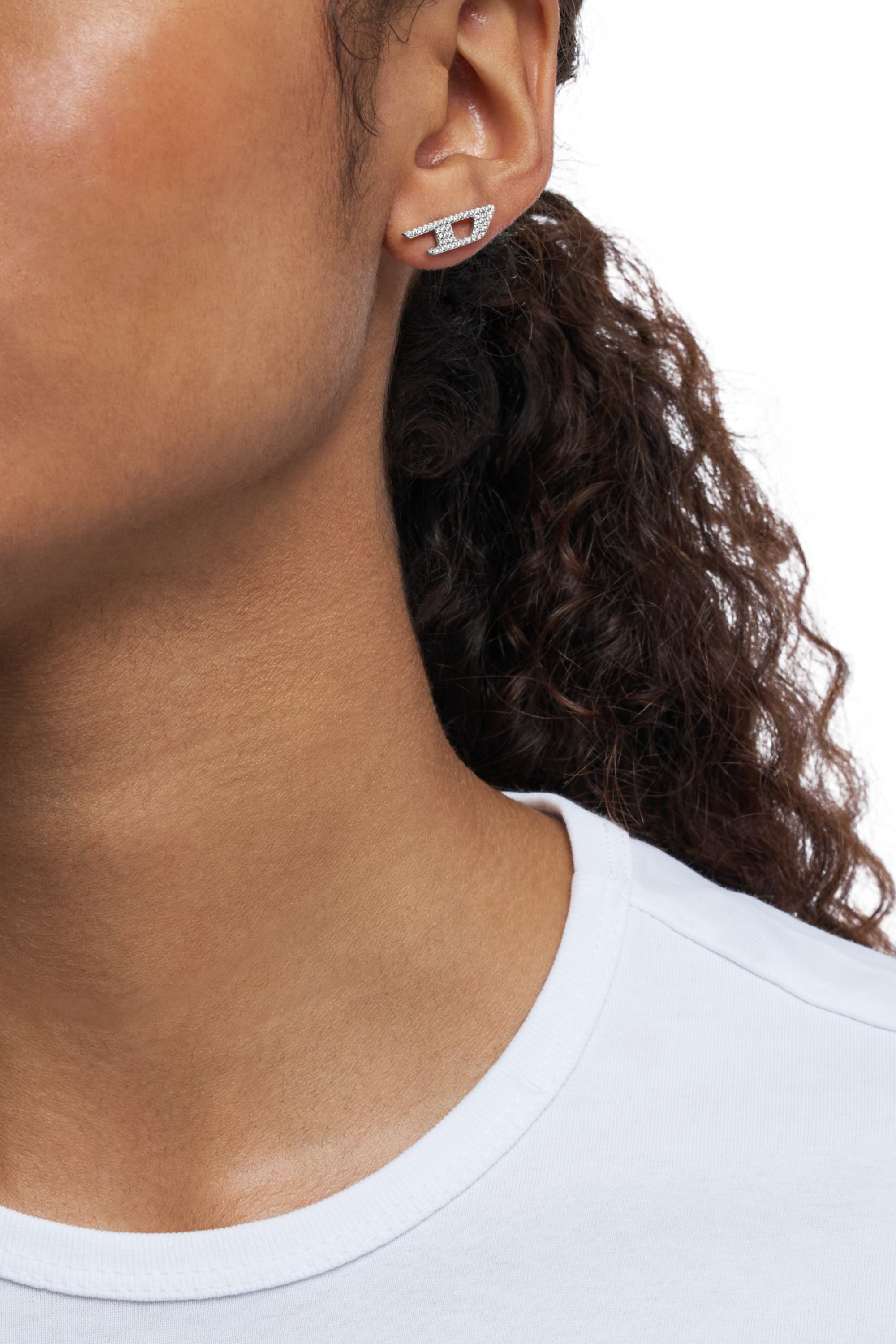 Diesel - DX1630040 JEWELLERY, Unisex's Stainless steel glitz stud earring in Silver - 3