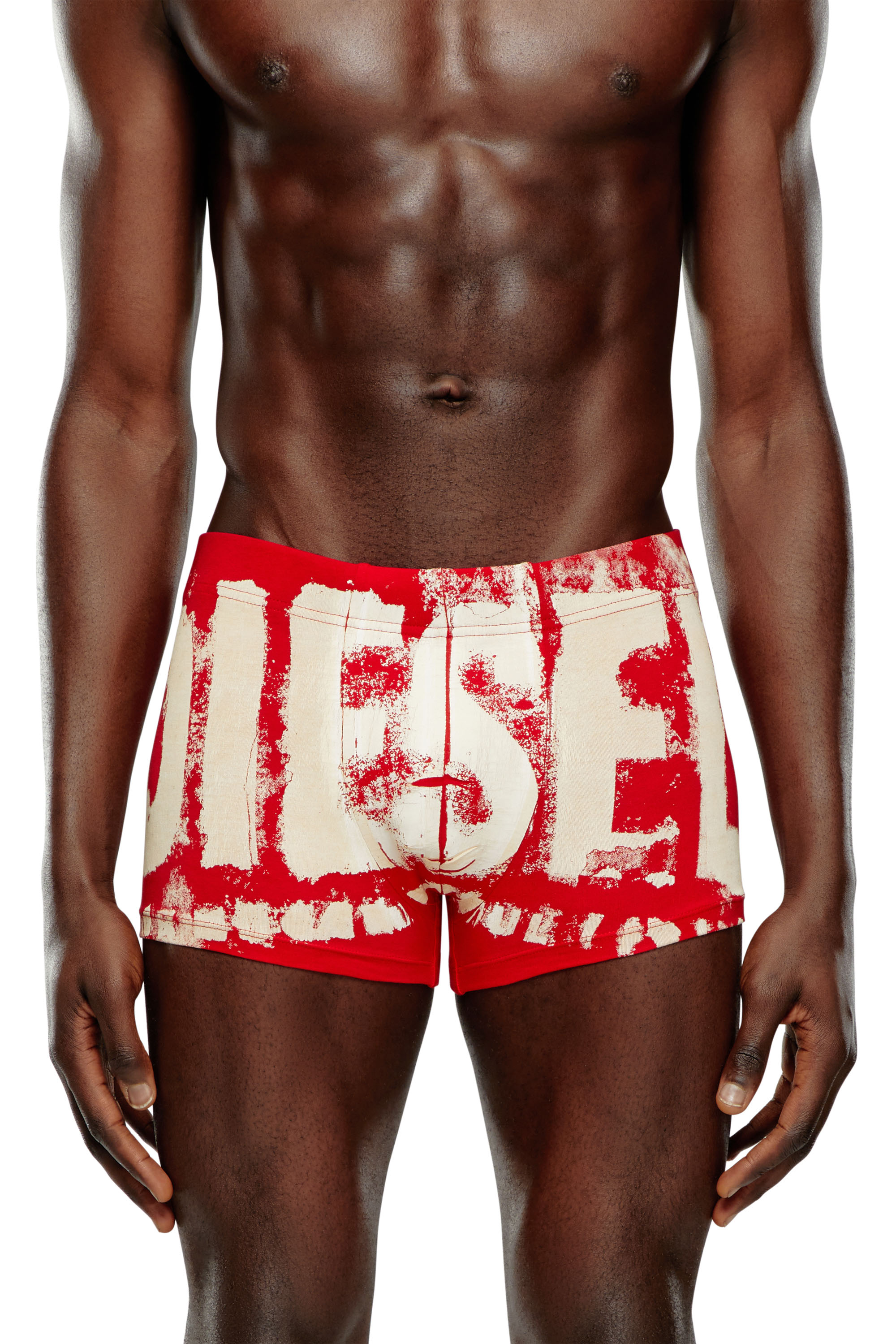 Diesel - UMBX-DAMIEN, Man's Boxer briefs with blurry Super Logo in Red - 2