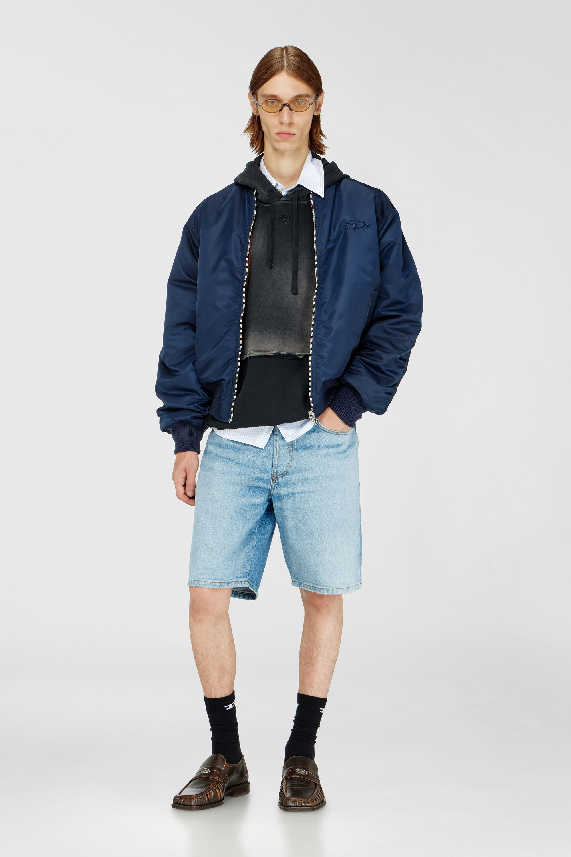Diesel - REGULAR-SHORT, Man's Denim shorts in Light Blue - 2