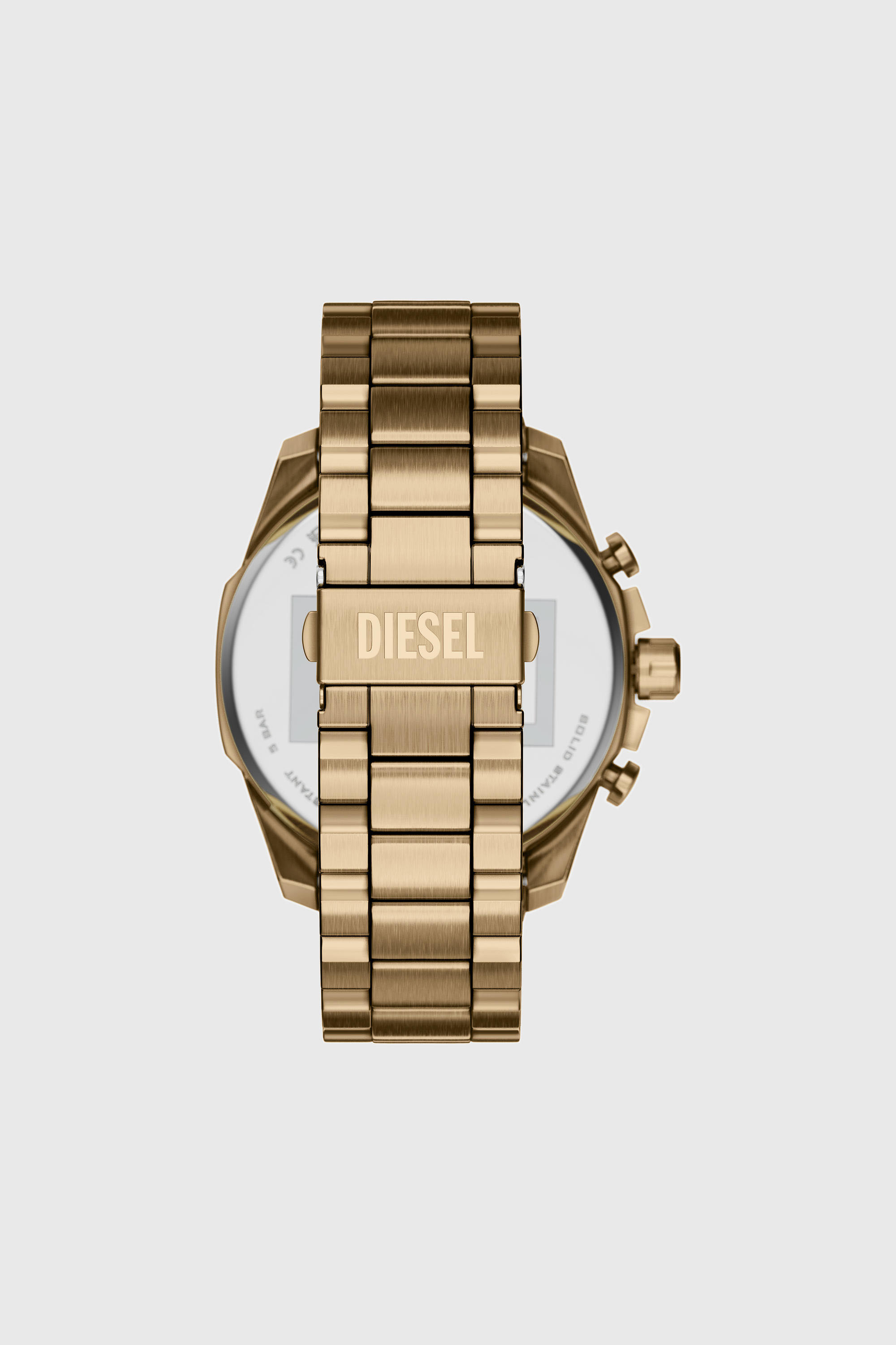 Diesel - DZ4736 WATCH, Man's Mega Chief Slim antique gold-tone stainless steel watch in Gold - 3
