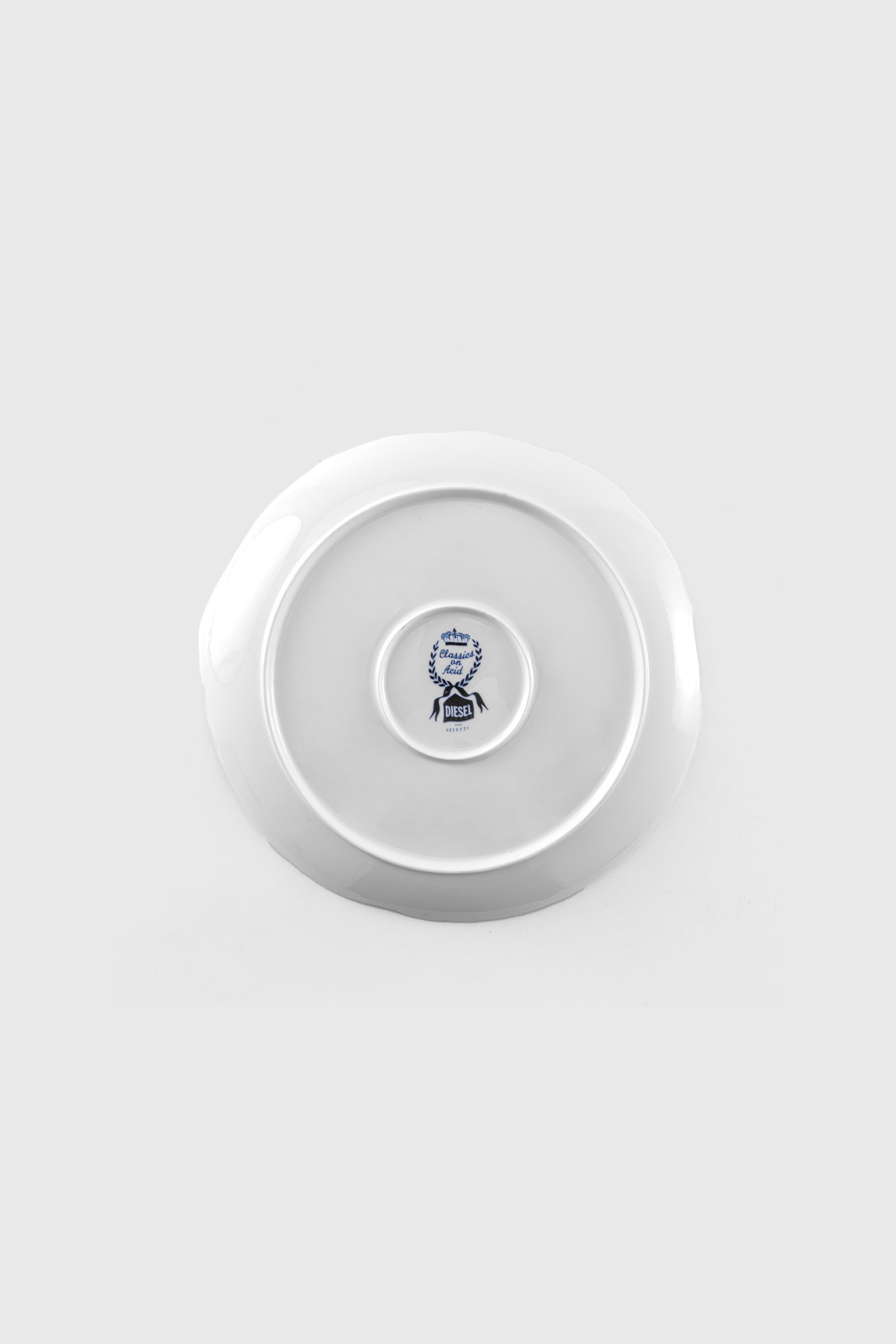 Diesel - 11203 PORCELAIN DINNER PLATE "CLASSIC ON, Unisex's Porcelain dinner plate in White/Blue - 2