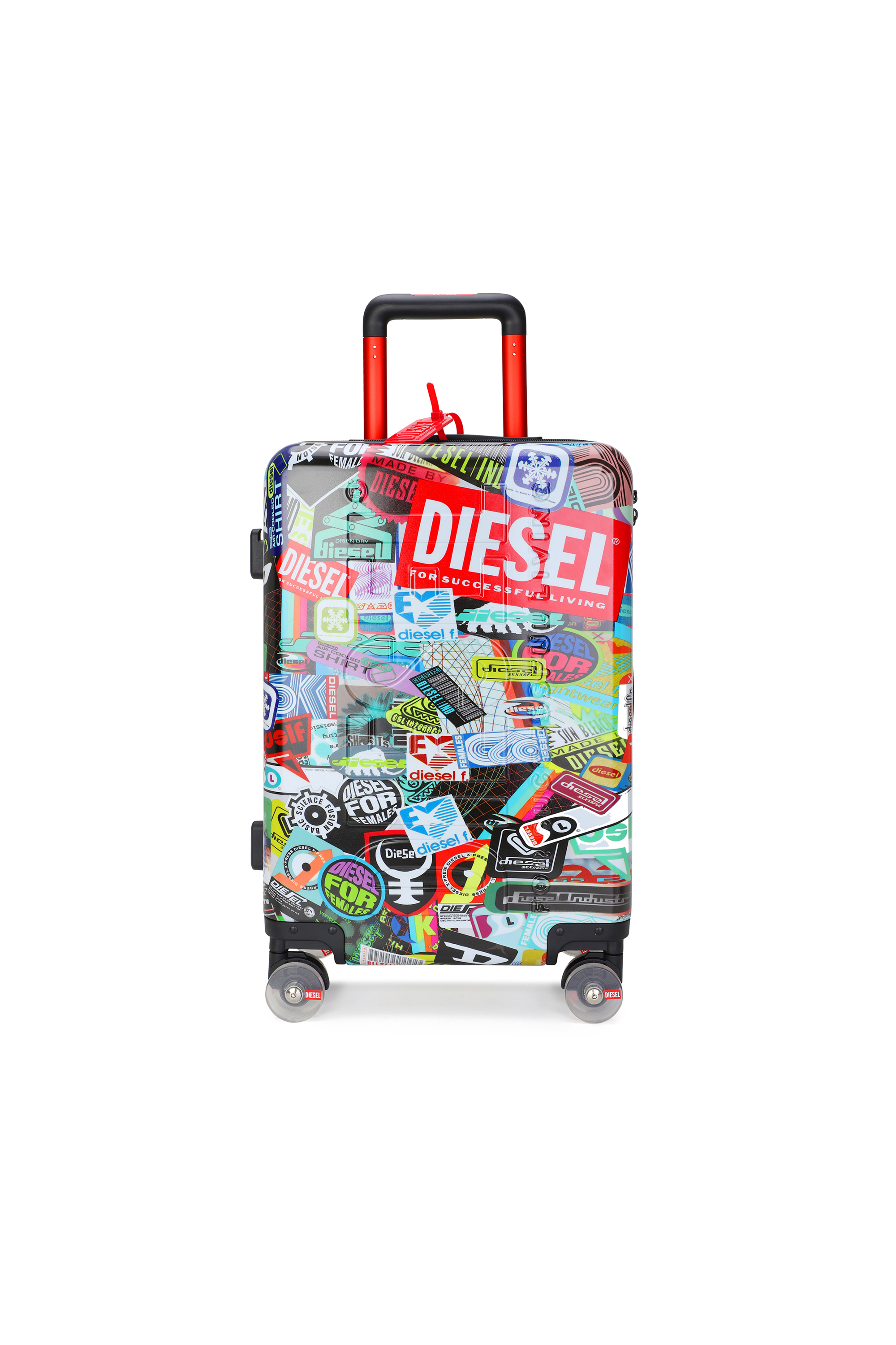 Diesel - DIESEL PC PRINTED TROLLEY-STICKERS- DSL0, Unisex's Sticker style suitcase size S in Multicolor - 1