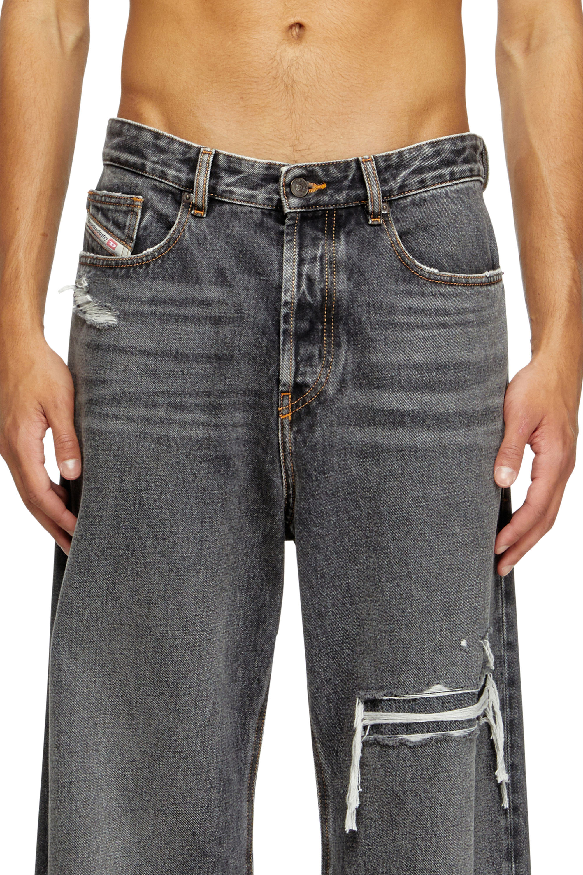 Diesel - Straight Jeans D-Rise 007F6, Black/Dark grey - Image 3