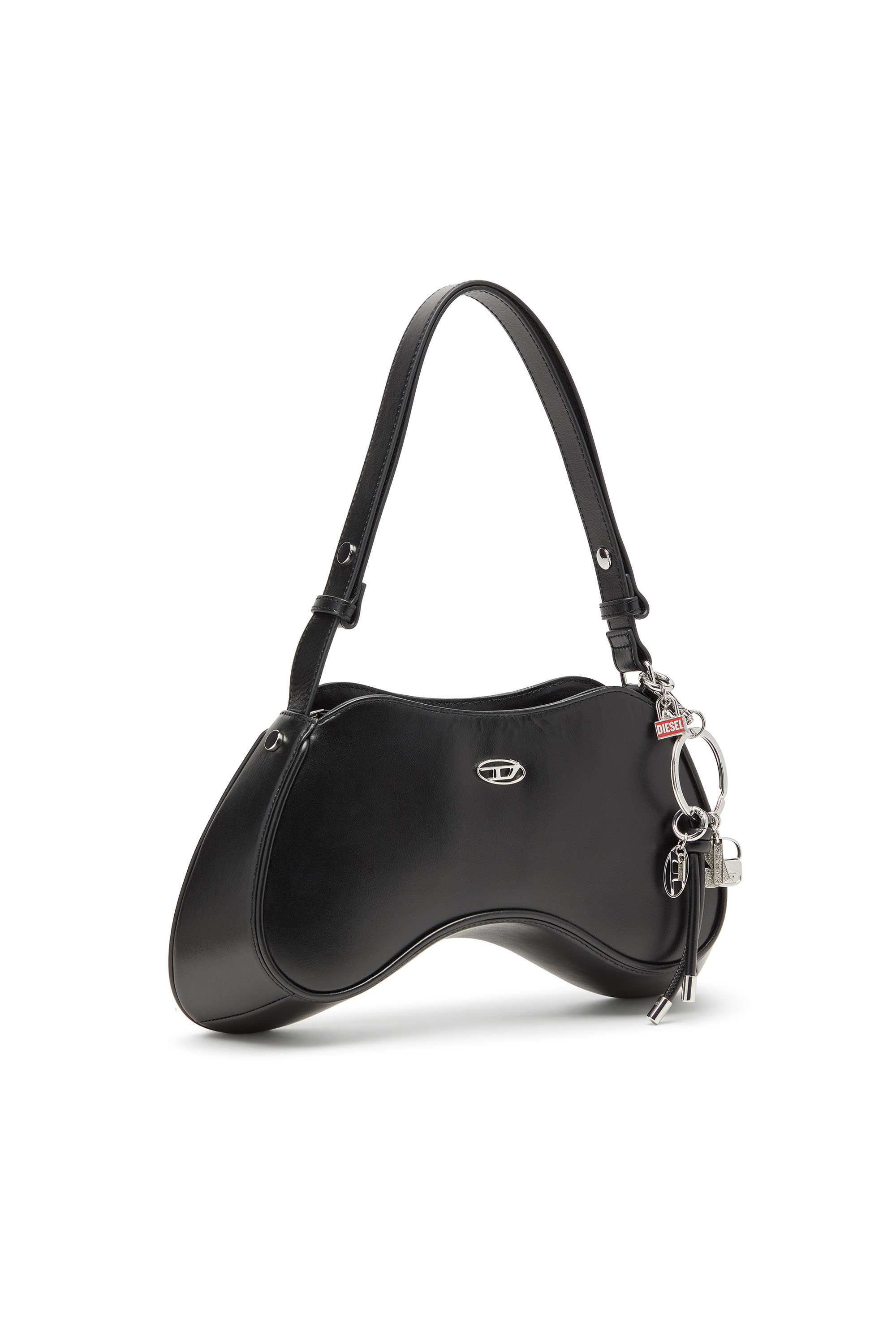 Diesel - CHARM-LOCK, Unisex's Metal keyring charm with padlock design in Silver/Red - 3