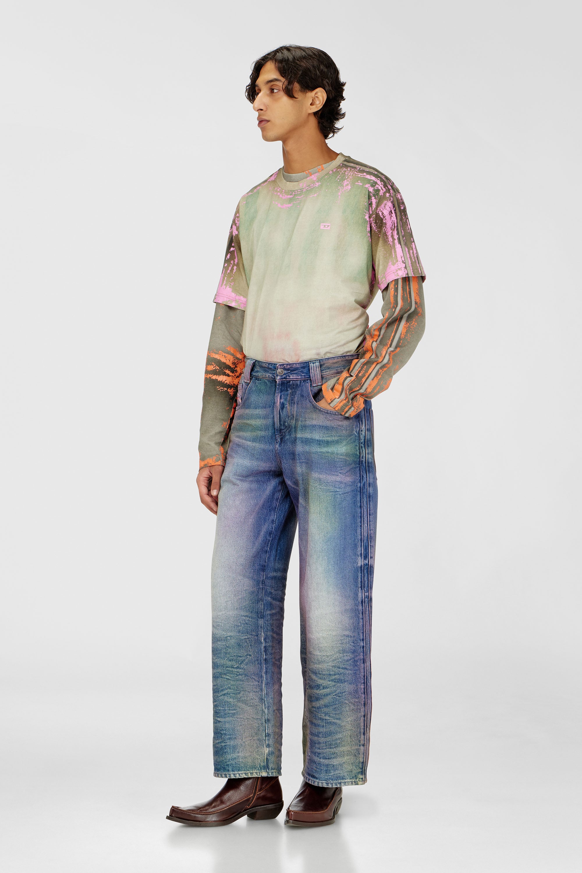 Diesel - Unisex's Relaxed Jeans 1982 D-Hakou 007FW, Medium blue - 1