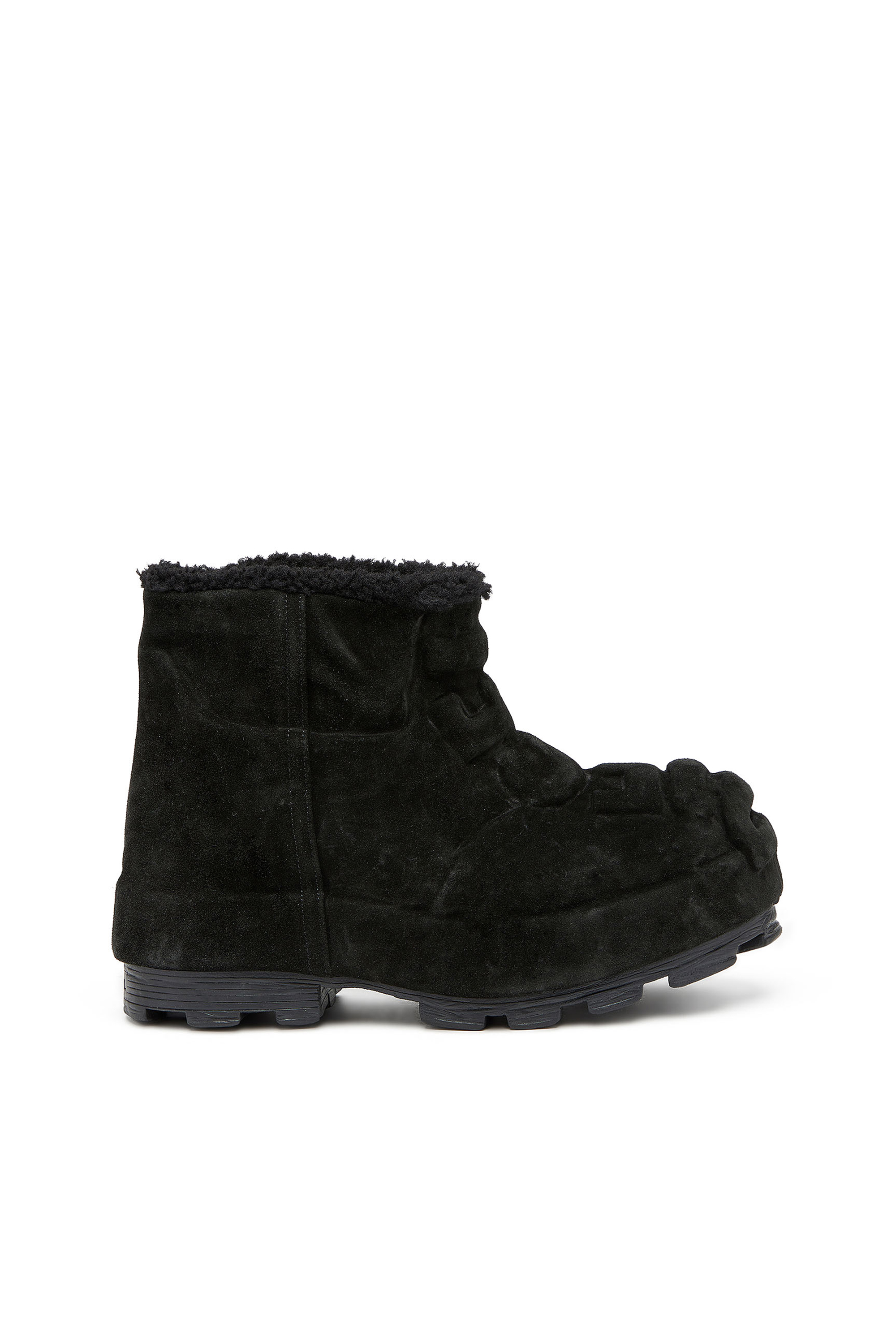 Diesel - D-HAMMER CH MD, Unisex's D-Hammer-Suede ankle boots with embossed logo in Black - 1