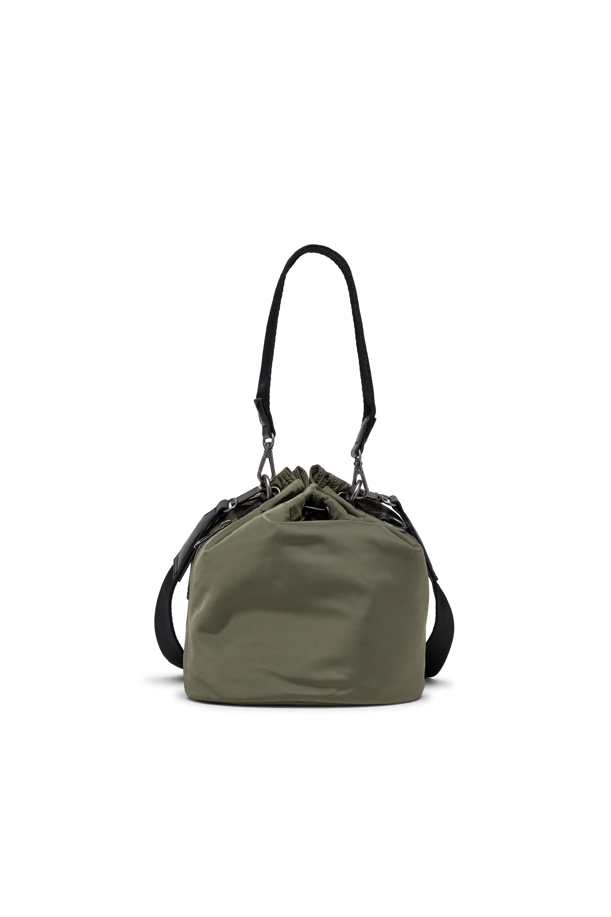 Diesel - MULTI-PKTS BUCKET X, Unisex's Multi-Pkts-Multipocket bucket bag in utilitarian shell in Military Green - 2