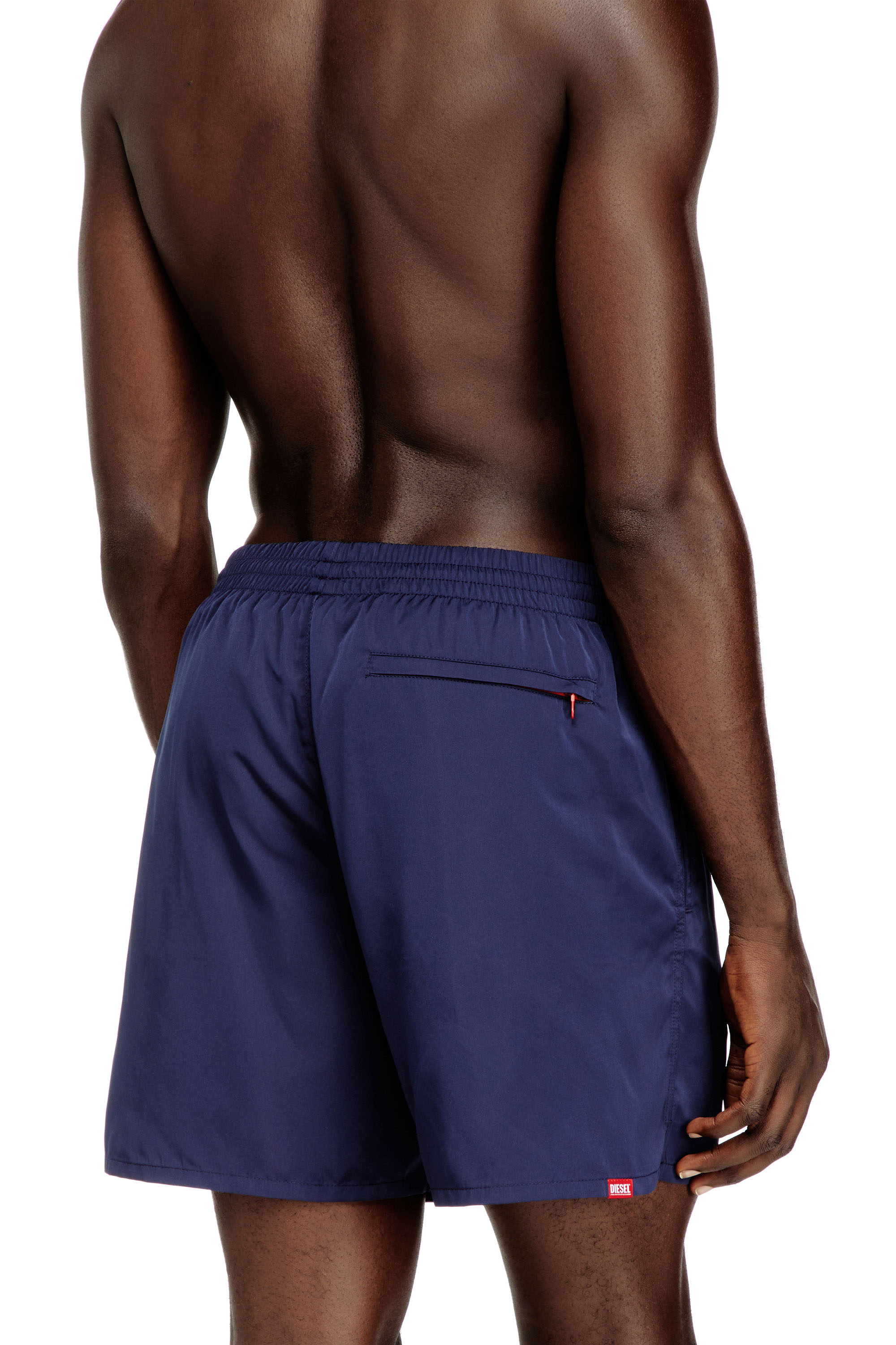Diesel - SPORT-41-D-CORE, Man's Swim shorts with zip pocket in Dark Blue - 3