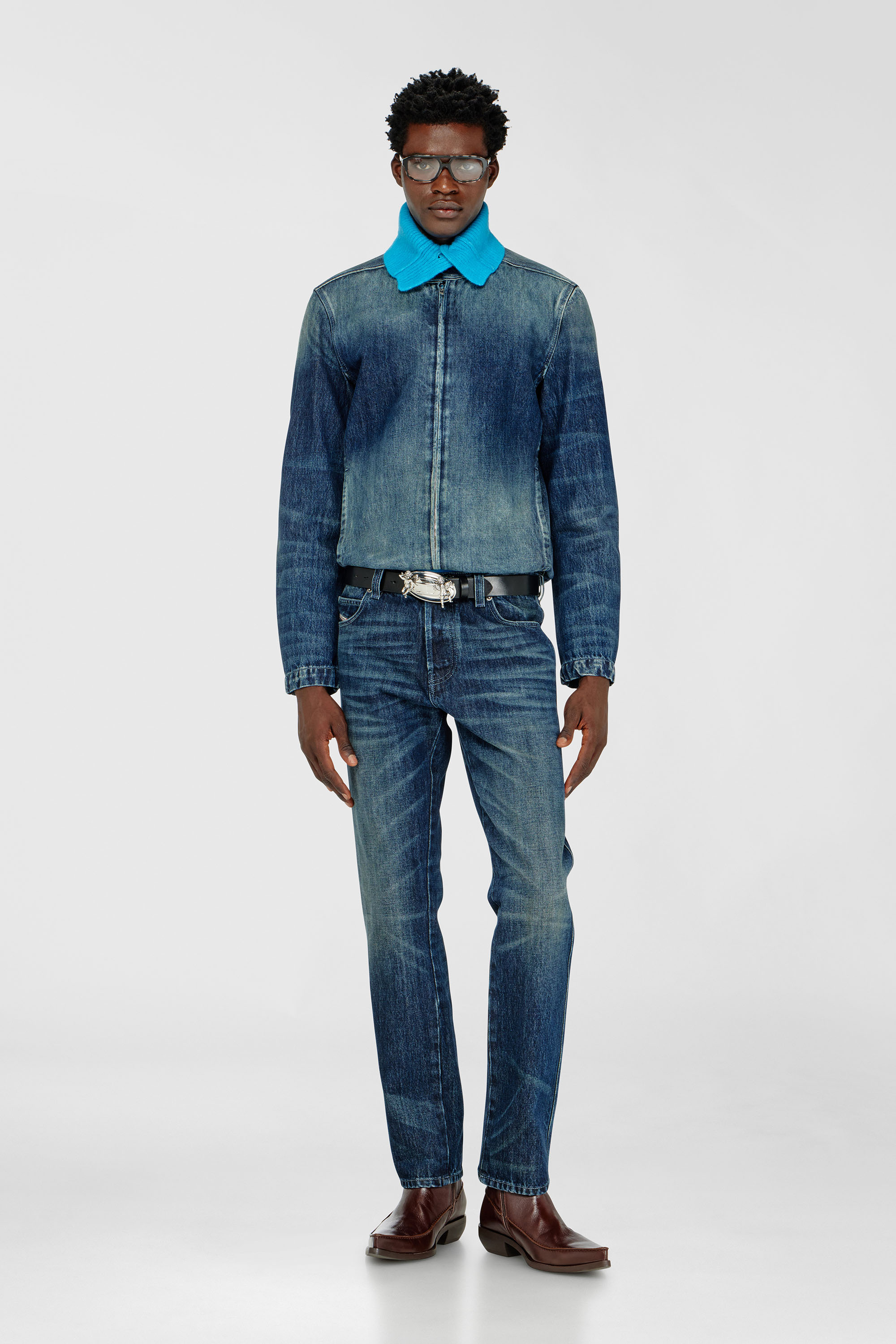 Diesel - D-GLORY-FSJ, Man's Jeans - in Medium blue - 2