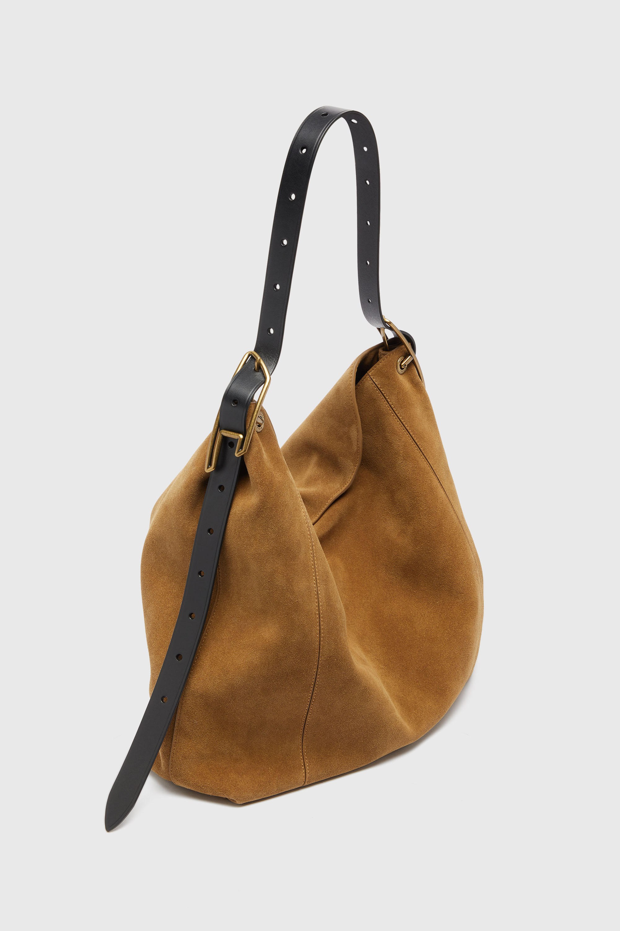Diesel - D-LINE HOBO L, Woman's D-Line-Hobo bag in waxed suede in Light Brown - 2