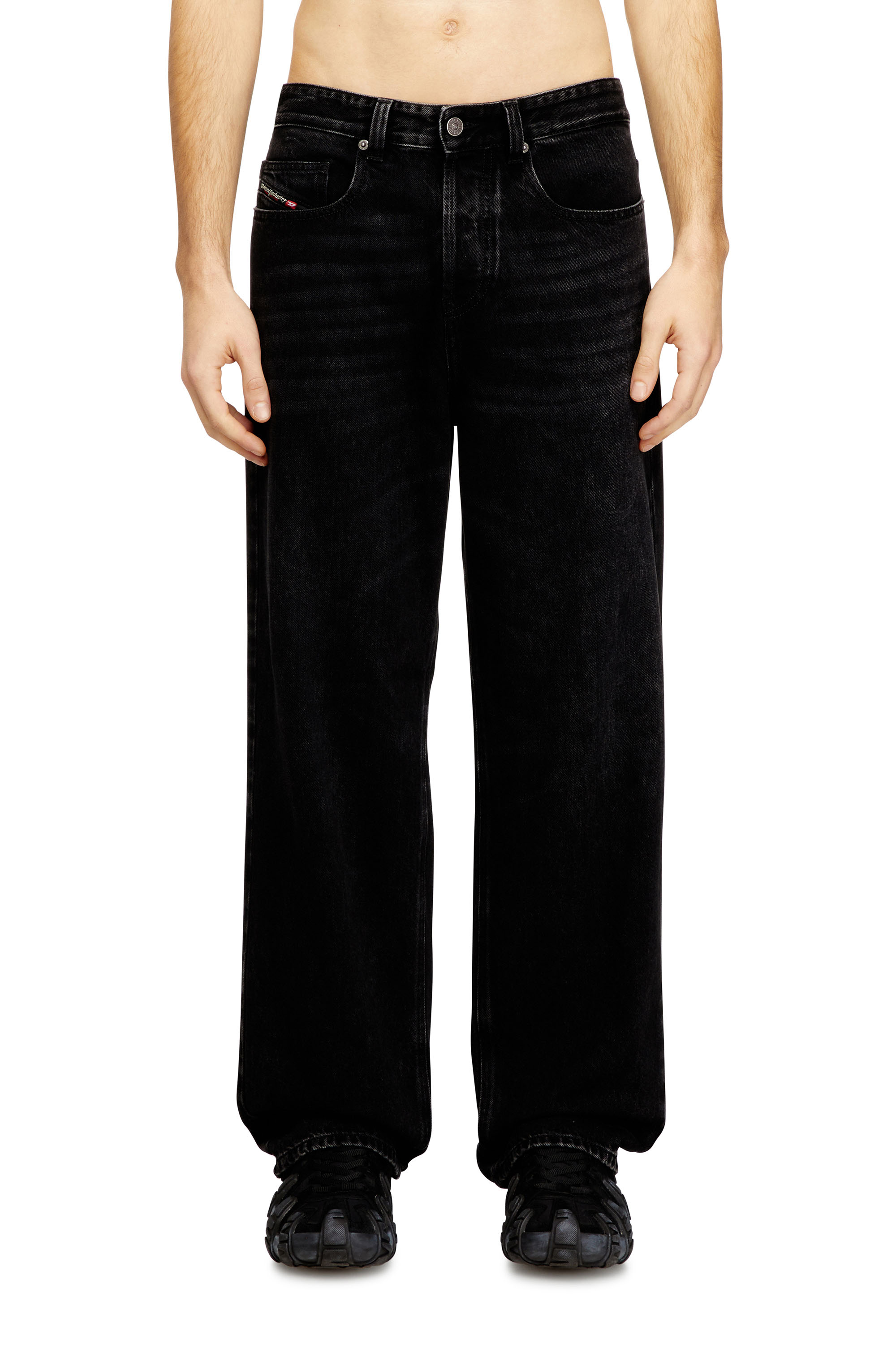 Diesel - Man's Relaxed Jeans 2001 D-Macro 09P09, Black/Dark grey - 3