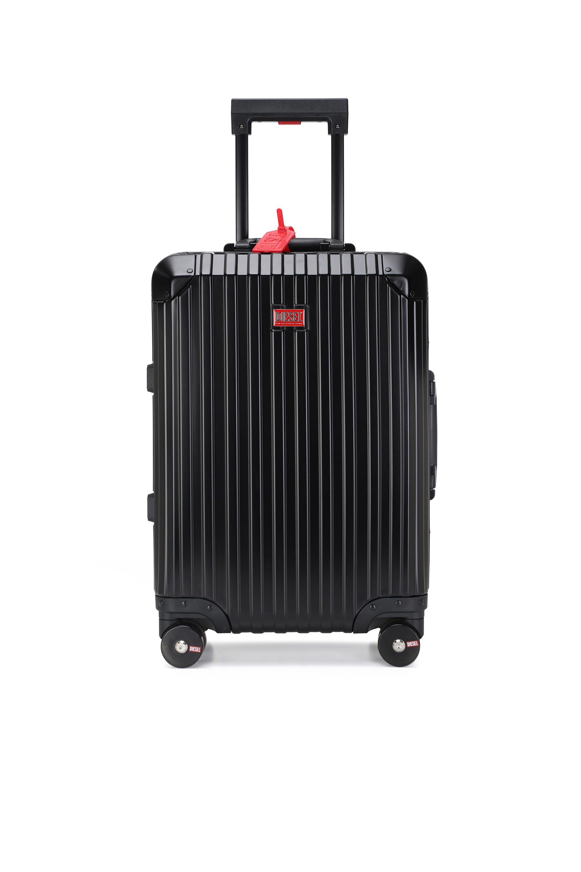 Diesel - DIESEL ALUMINUM TROLLEY- DSL002, Unisex's Aluminum suitcase size S in Black - 1
