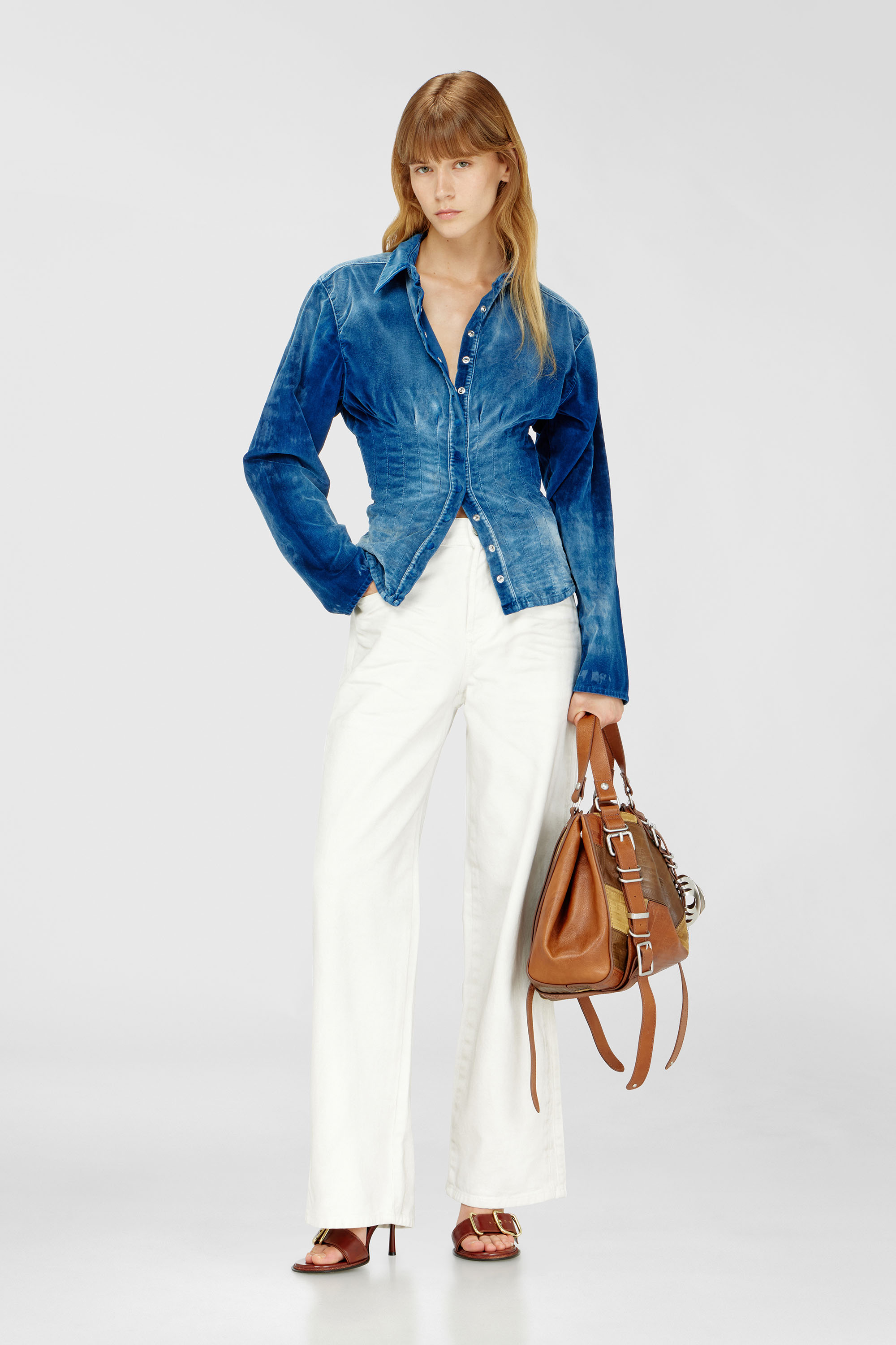 Diesel - Unisex's Relaxed Jeans 1982 D-Hakou 007GG, White - 2