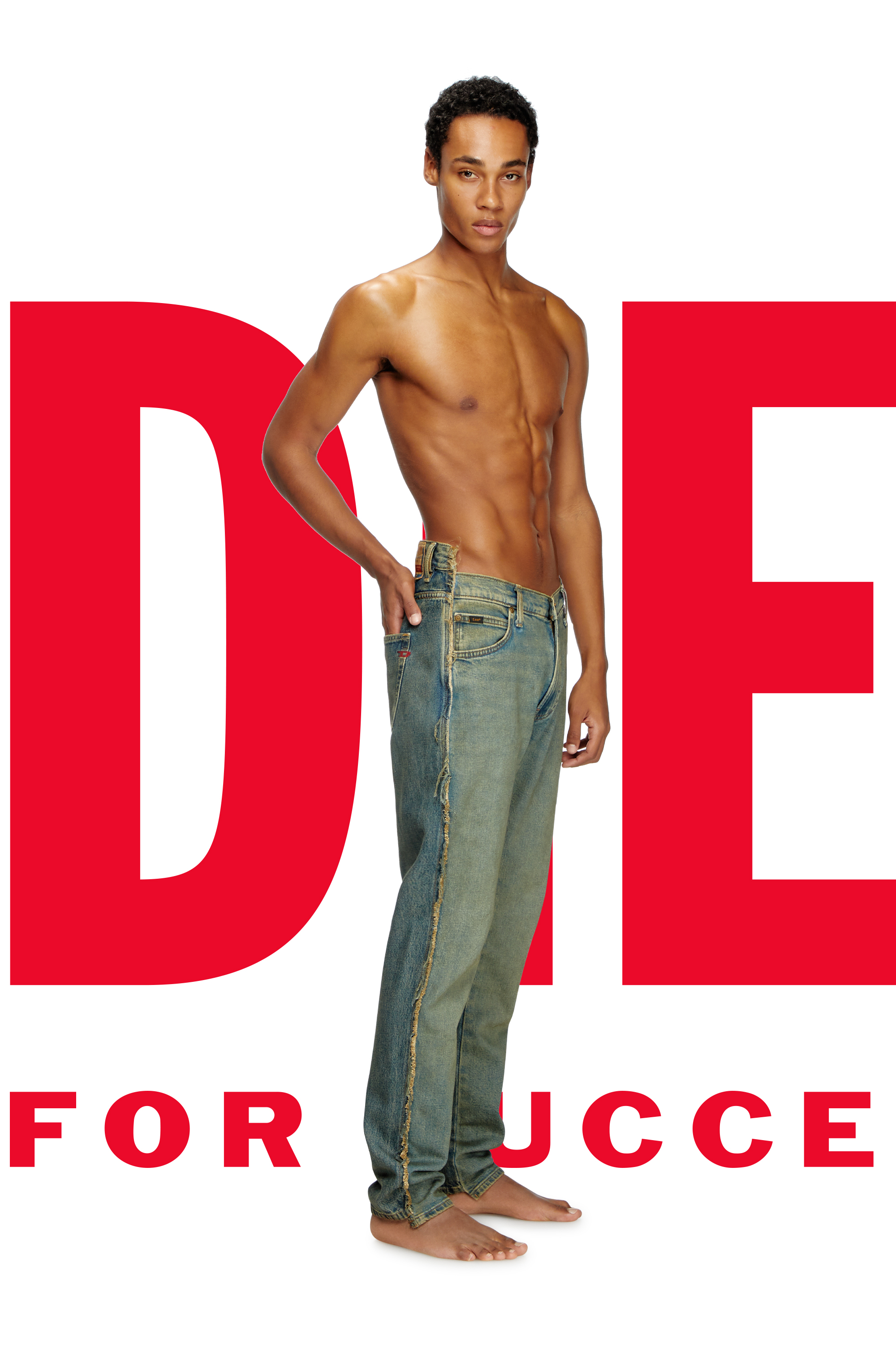Diesel - Man's Regular Jeans Dieseloves 04 09M98, Dark Blue - 1