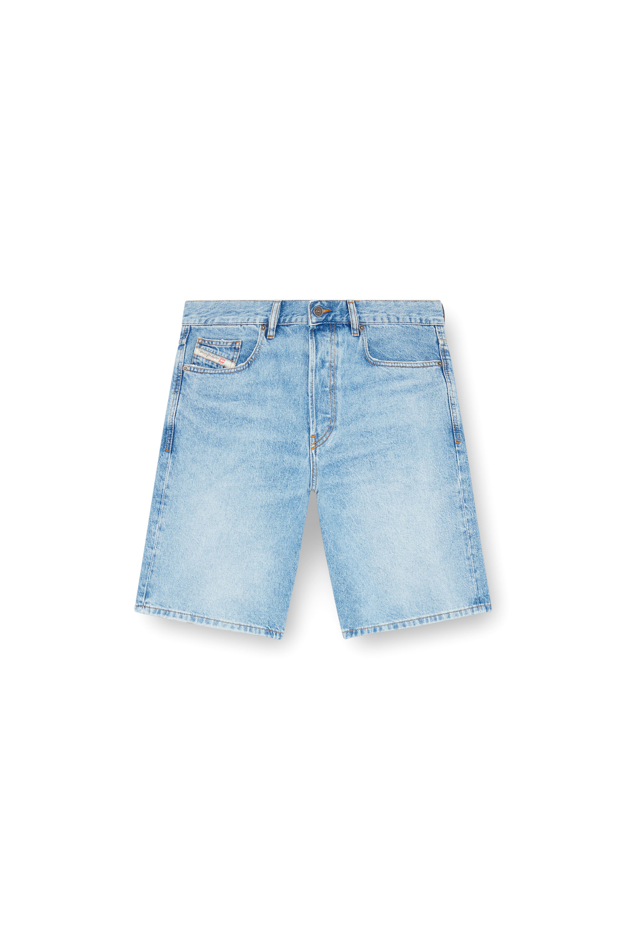 Diesel - REGULAR-SHORT, Man's Denim shorts in Light Blue - 2