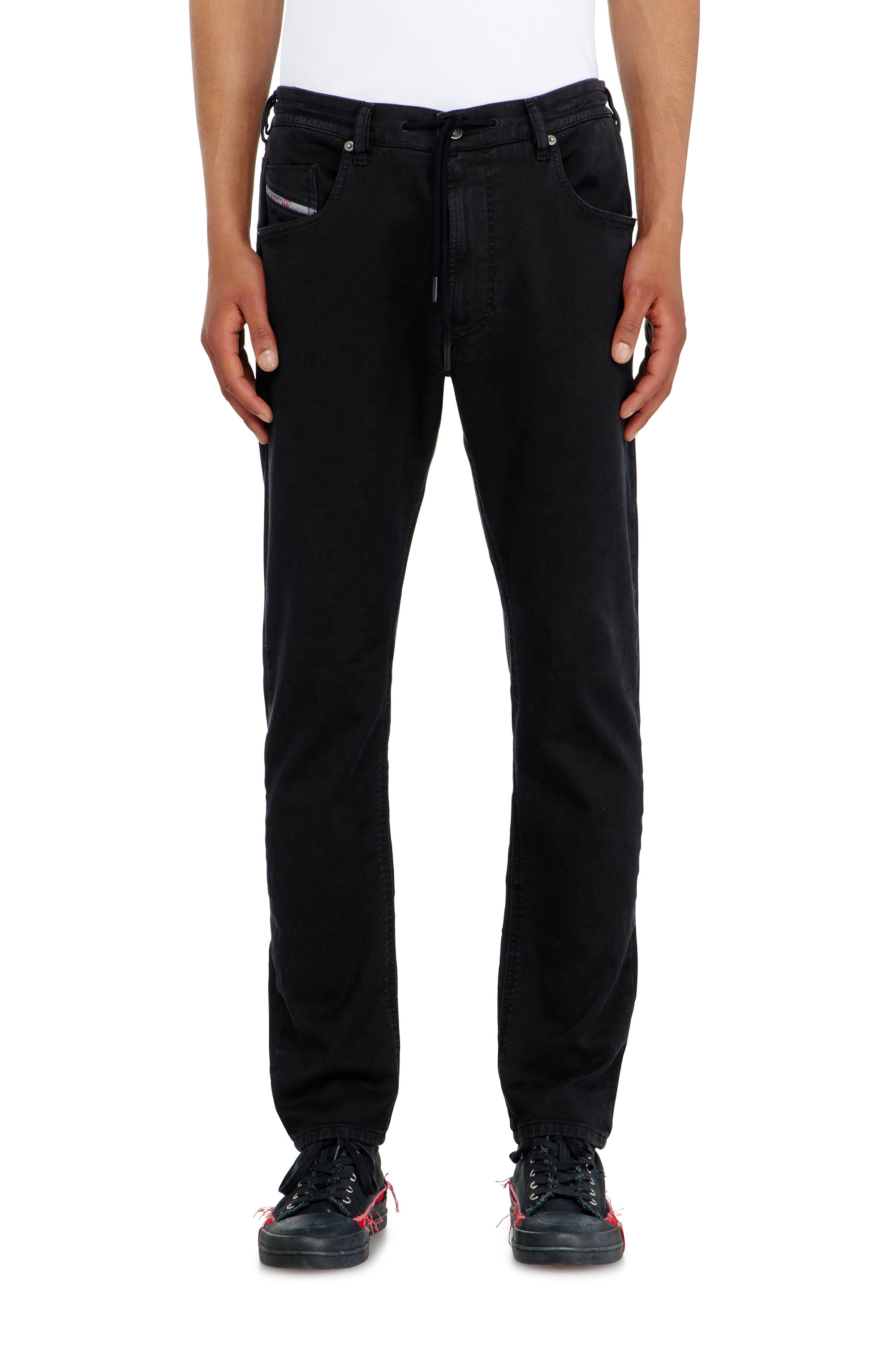Diesel - Man's Regular 2032 D-Krooley Joggjeans&reg; 068NH, Black/Dark grey - 2